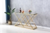 Picture of DIAMOND 120 Glass Top Console Table (Golden Stainless Steel Frame) 