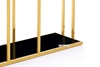 Picture of TANGO Glass Top Gold Stainless Frame Console Table (Black)
