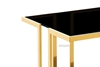 Picture of TANGO GLASS TOP GOLD STAINLESS FRAME END TABLE *BLACK