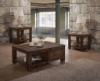 Picture of VENTURA Solid Wood End Table (Rustic Brown)