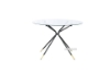 Picture of (Final Sale) KORA 100 GLASS TOP DINING TABLE (BLACK AND GOLD)