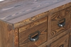 Picture of LIBRARY 8 Drawers Wood Cabinet (Brown Rustic)