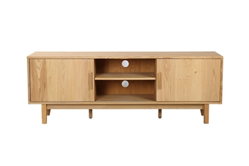 Picture of ELMY 170 2 Door Solid Wood TV Unit (Natural)