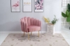 Picture of BLANEY Curved Flared Velvet Accent Chair (Pink)