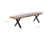 Picture of GALLOP 71" Dining Bench Live Edge (Dark)