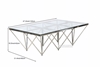 Picture of LELLA Rectangle Clear Glass Coffee Table (Angular Shaped) (Silver)