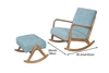 Picture of PUDDLE Rocking Chair with Stool (Blue)