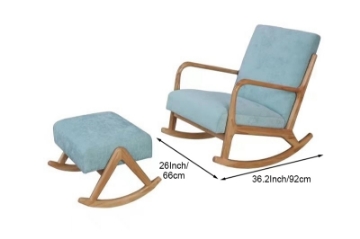 Picture of PUDDLE Rocking Chair with Stool (Blue)