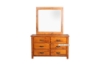Picture of RIVERWOOD Rustic Pine 6-Drawer Dresser with Mirror
