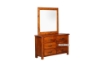 Picture of RIVERWOOD Rustic Pine 6-Drawer Dresser with Mirror