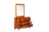 Picture of RIVERWOOD Rustic Pine 6-Drawer Dresser with Mirror