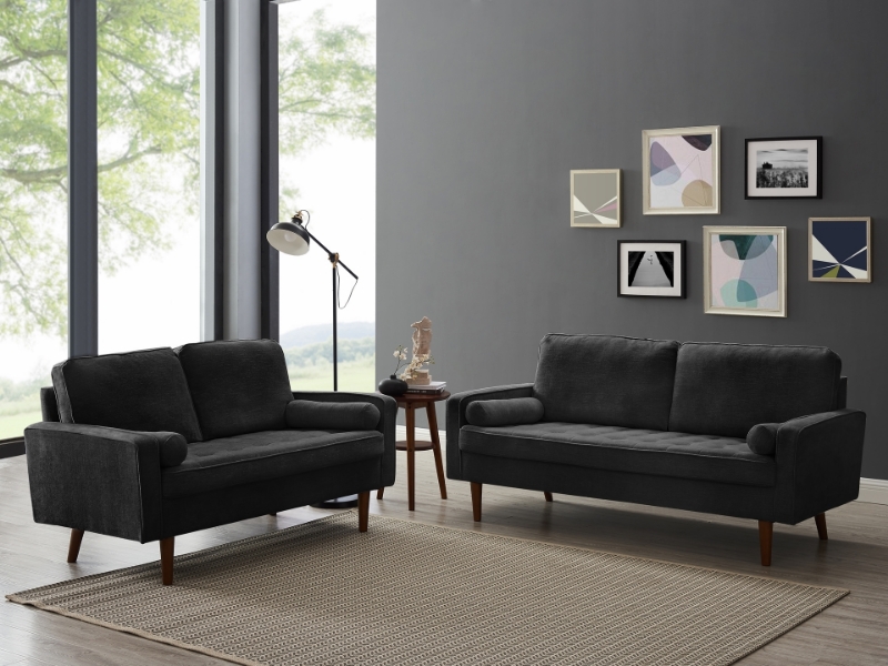 Picture of FAVERSHAM 3+2 Sofa Range (Charcoal) - 3+2 Set