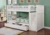 Picture of JENAFIR Twin Over Twin Bunk Bed (White) - Bed Frame Only