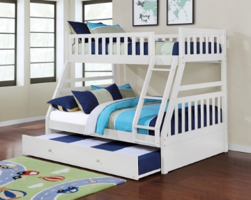 Picture of kean  Twin over Double bunk bed *white
