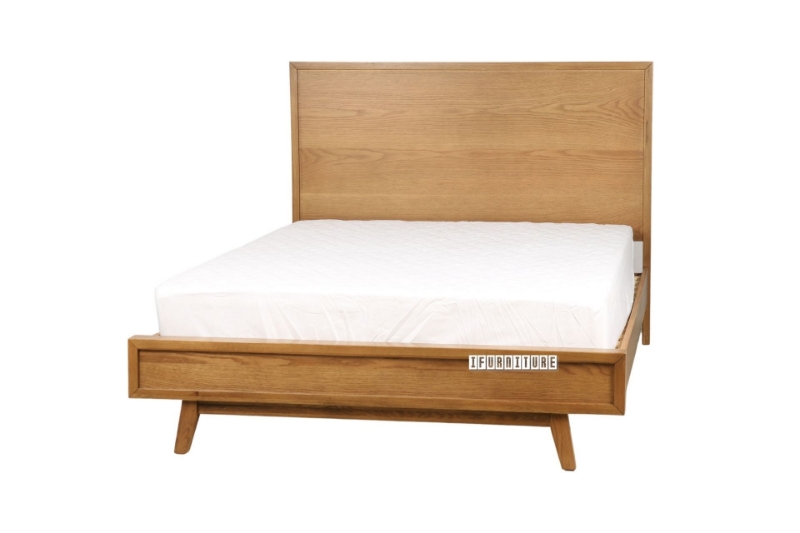 Picture of RETRO Bed Frame (Maple Color) - Queen