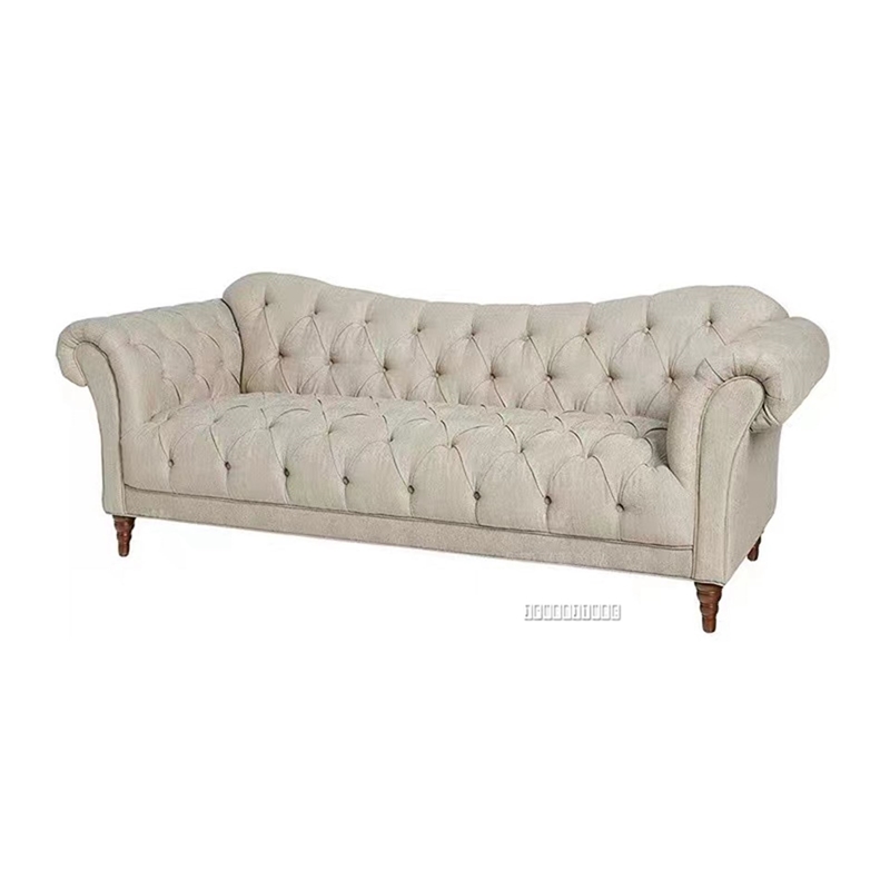 Picture of MARSALA 3+2+1 Chesterfield Tufted Fabric Sofa Range (Beige) - 3 Seater