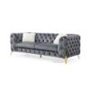 Picture of VIGO 3+2+1 Chesterfield Tufted Velvet Fabric Sofa Range (Gray)