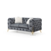 Picture of VIGO 3+2+1 Chesterfield Tufted Velvet Fabric Sofa Range (Gray)