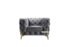 Picture of VIGO 3+2+1 Chesterfield Tufted Velvet Fabric Sofa Range (Gray)