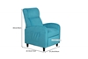 Picture of HOWE  Push Back Reclining Velvet Chair (Blue)