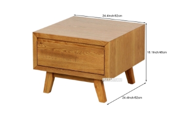 Picture of RETRO 1-Drawer Oak Side Table (Maple)