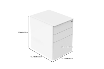 Picture of WOOSTER 3 Drawer Suspension File Cabinet (White)