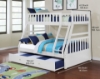 Picture of kean  Twin over Double bunk bed *white