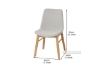 Picture of LARSSON Solid Ash Wood Dining Chair (Red/Grey)