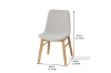 Picture of LARSSON Solid Ash Wood Dining Chair (Red/Grey)