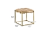 Picture of CANARY Gold Frame Velvet Foot Stool (Beige)