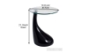 Picture of JUPITER Fiber Glass Side Table in Black  and White Color - Black