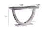 Picture of NUCCIO 55" Marble Top Stainless Steel Console Table (Dark Gray)