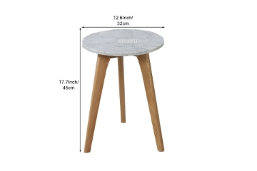 Picture of COPENHAGEN D32 ROUND MARBLE SIDE TABLE *SOLID OAK