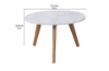 Picture of COPENHAGEN Solid Oak Wood D50 Round Marble Coffee Table 