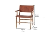 Picture of NANCY Solid Teak Chair *Genuine Cowhide