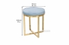 Picture of ROBIN Golden Frame Stool (Blue)