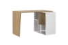 Picture of MOGANA 160 Swivel Writing Desk with Shelf (Natural Oak & White)