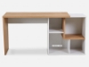 Picture of MOGANA 160 Swivel Writing Desk with Shelf (Natural Oak & White)