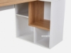 Picture of MOGANA 160 Swivel Writing Desk with Shelf (Natural Oak & White)