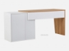 Picture of MOGANA 160 Swivel Writing Desk with Shelf (Natural Oak & White)