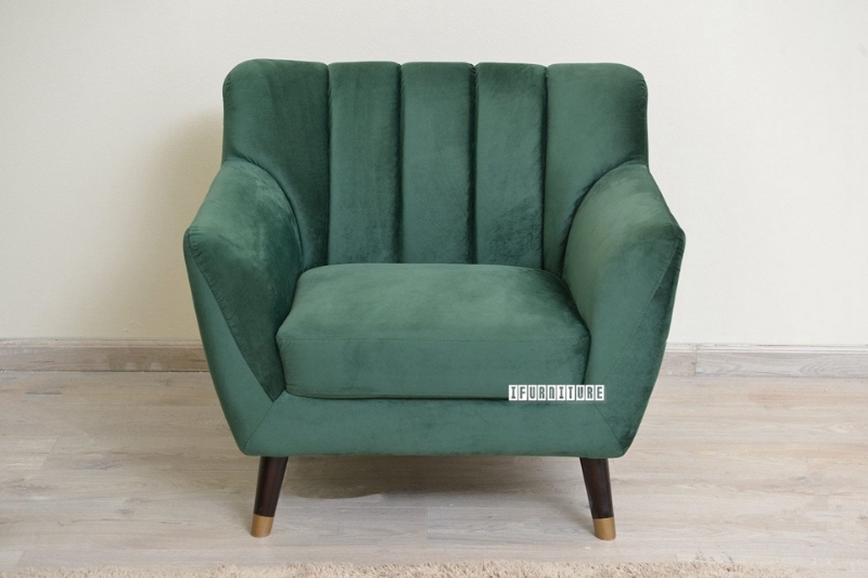Picture of EVA 3+2+1 Velvet Sofa Range (Green) - 1 Seater (Armchair)
