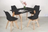 Picture of SKIVE 1.2m/1.6m Dining Table (Black) - 120CM x 80CM