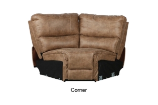 Picture of STARC Modular Power Recliner Sectional Sofa with Console (Air Leather in Sandstone) - Wedge/ Corner