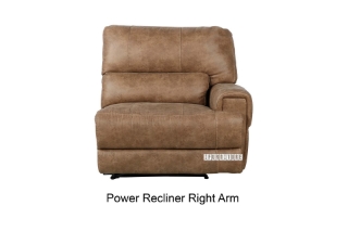 Picture of STARC Modular Power Recliner Sectional Sofa with Console (Air Leather in Sandstone) -  Power recliner (Right Arm)