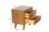 Picture of RETRO 3PC Oak Bedroom Combo in Queen/King Size (Maple Color)