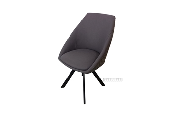 Picture of BRUNO TECHNICAL FABRIC SWIVEL DINING CHAIR *DARK GREY