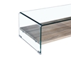 Picture of MURANO Bent Glass Coffee Table With Wooden Shelf