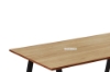 Picture of HENMAN 110 Rectangle Top with Straight Leg Coffee Table (Oak & Black)