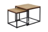 Picture of HENMAN Square Nesting Table (Oak & Black)