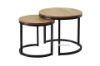 Picture of HENMAN Round Nesting Table (Oak & Black)